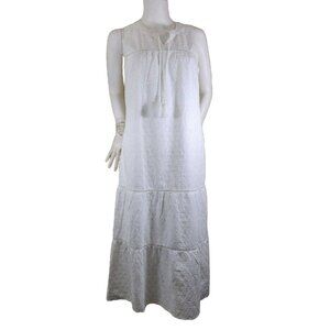 Tommy Bahama Womens Size XS Sleeveless White Eyelet Ruffle Midi Dress NWT --20